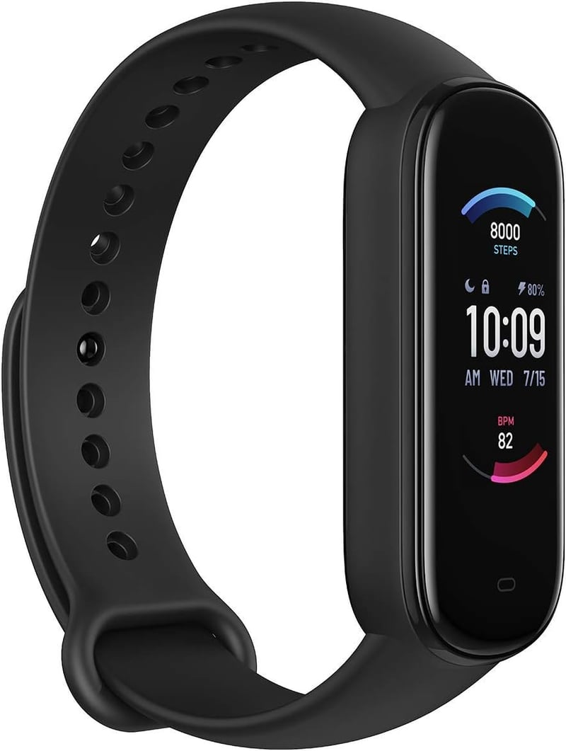 Amazfit Band 5 Fitness Tracker Okosóra Alexa-val, 15 Napos Akkumulátor, Pulzusmérő, Véroxigén Monitor - Black