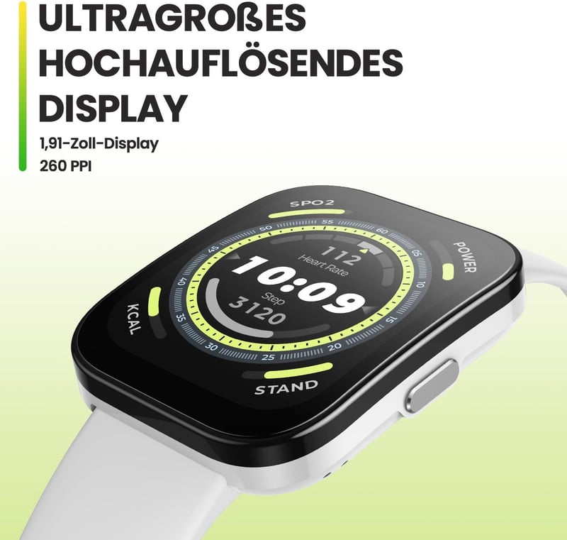 Amazfit Bip 5 46mm Okosóra GPS, 120 Sportmód, Szívritmus és SpO2 Monitor, 10 Napos Akkumulátor - White, Bip 5