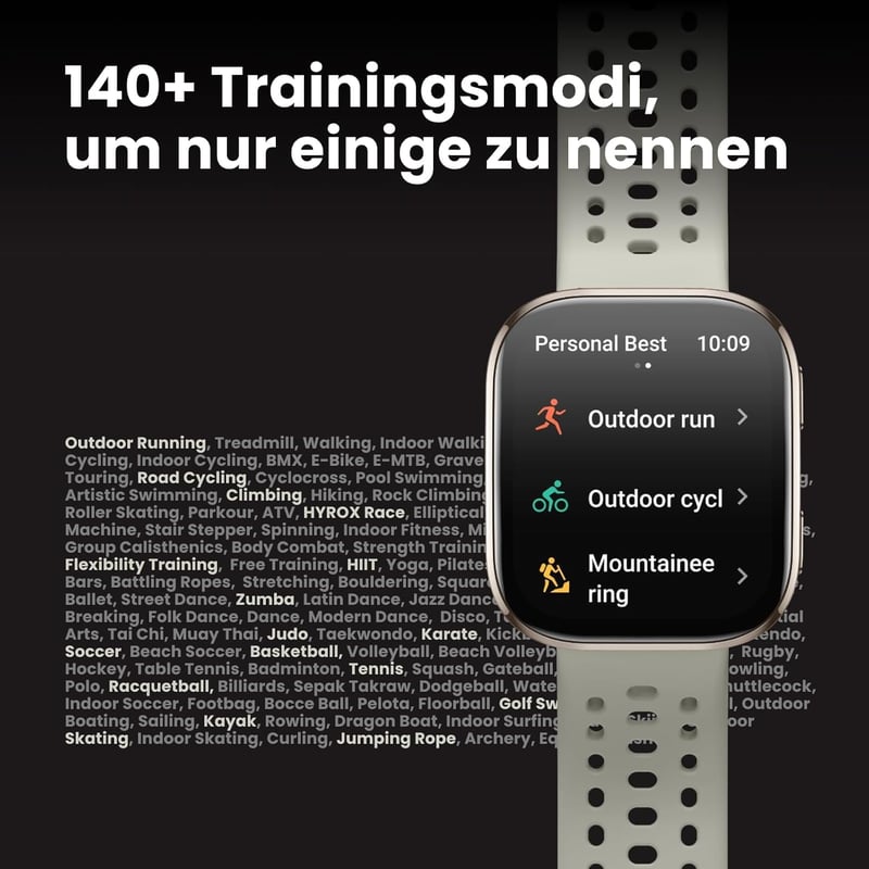 Amazfit Bip 6 okosóra 46mm, 14 napos akkumulátor, AMOLED kijelző, GPS, 140+ sportmód - black