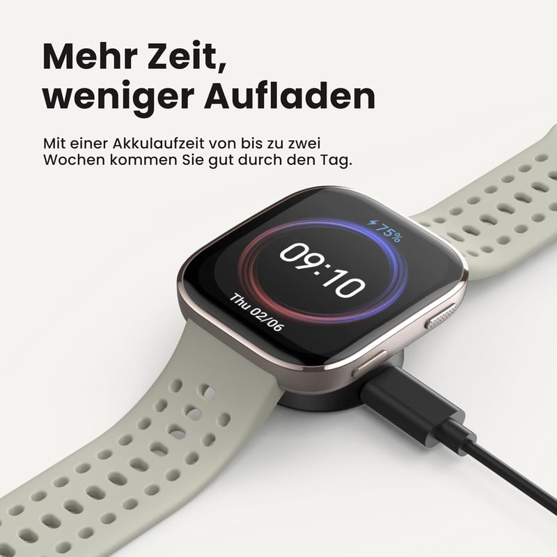 Amazfit Bip 6 okosóra 46mm, 14 napos akkumulátor, AMOLED kijelző, GPS, 140+ sportmód - black