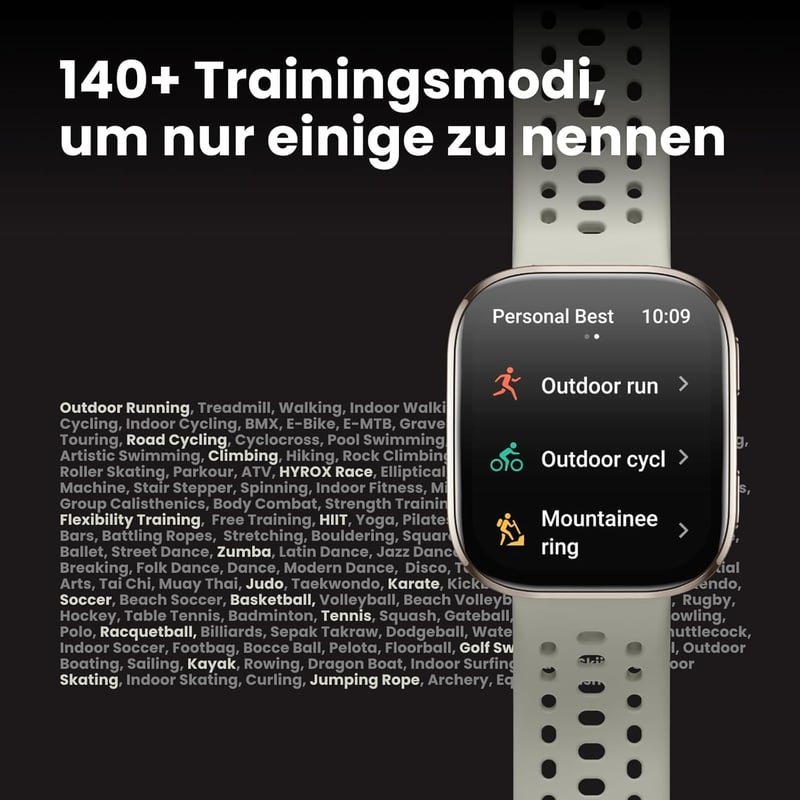 Amazfit Bip 6 okosóra 46mm, 14 napos akkumulátor, AMOLED kijelző, GPS, 140+ sportmód, vízálló - stone