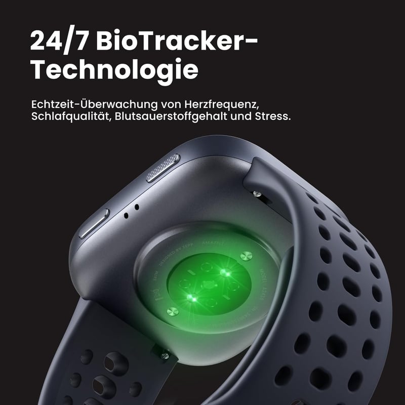 Amazfit Bip 6 okosóra 46mm, 14 napos akkumulátor, AMOLED kijelző, GPS, 140+ sportmód - black