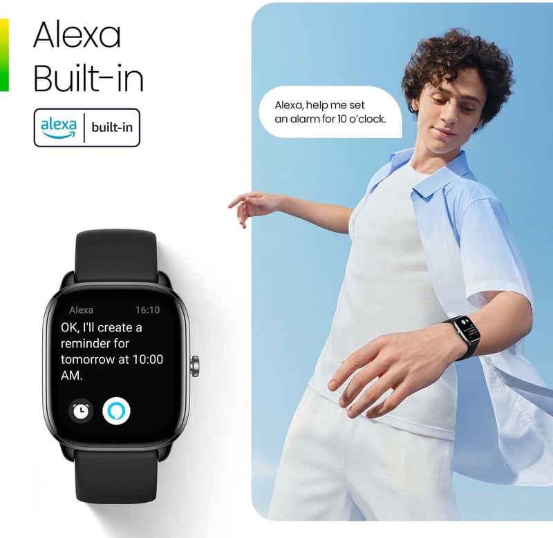 Amazfit GTS 4 Mini Okosóra Véroxigén és Pulzusmérés 120+ Sportmód 5ATM - Mint Blue, GTS 4 Mini
