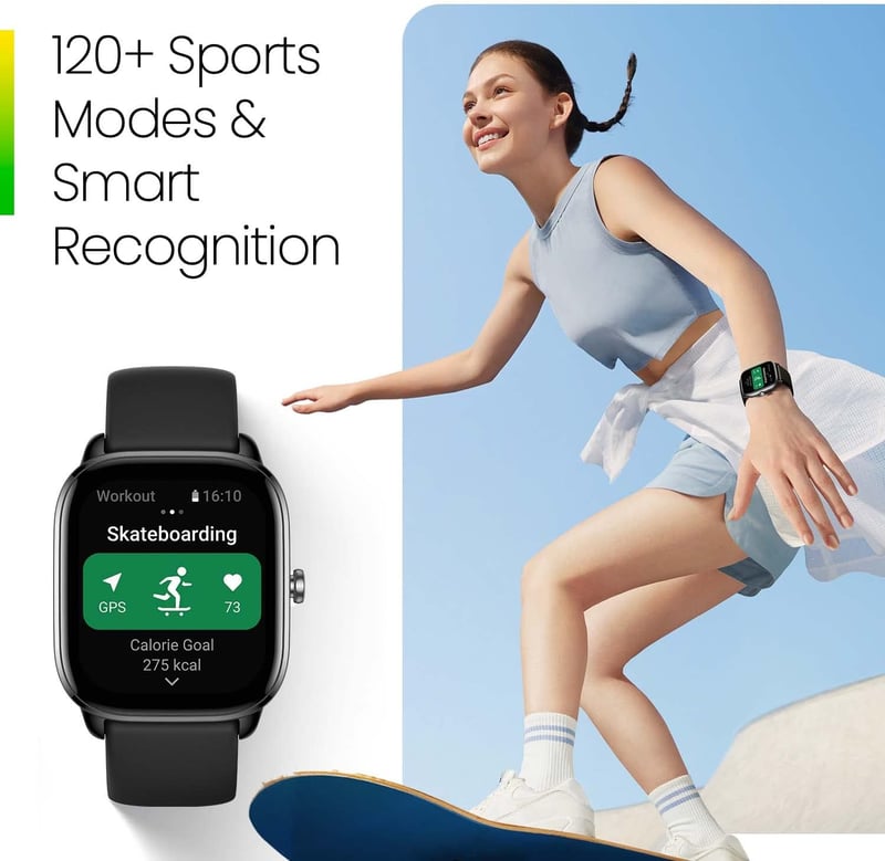 Amazfit GTS 4 Mini Okosóra Véroxigén és Pulzusmérés 120+ Sportmód 5ATM - Mint Blue, GTS 4 Mini