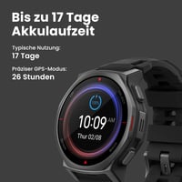 Ceas inteligent de exterior Amazfit T-Rex 3 Pro, 44 mm, ecran AMOLED cu safir, lanternă, ramă din titan, GPS dual-band, hărți offline, autonomie 17 zile, 10 ATM, 180+ moduri sport, negru 6