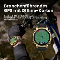 Ceas inteligent de exterior Amazfit T-Rex 3 Pro, 44 mm, ecran AMOLED cu safir, lanternă, ramă din titan, GPS dual-band, hărți offline, autonomie 17 zile, 10 ATM, 180+ moduri sport, negru 3