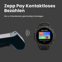 Amazfit T-Rex 3 Pro Outdoor Smartwatch 48mm Szafír AMOLED, Titán, Dual GPS, 25 nap akkumulátor - Regular, black gold 8