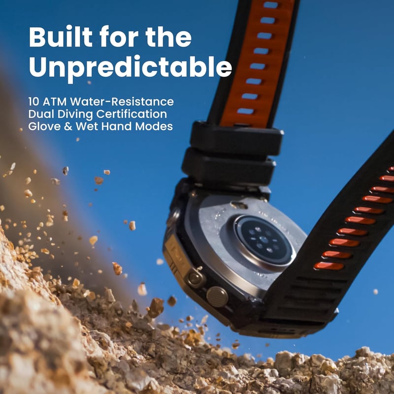 Amazfit T-Rex Ultra 2 GPS Okosóra Titán, 1,5" AMOLED Kijelző, 30 Napos Akkumulátor