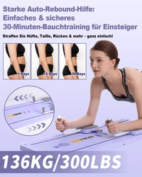 AMAZINGHOME Pilates Board Automatikus Visszapattanással - Összecsukható Tornaszőnyeg Térdfedéssel 5