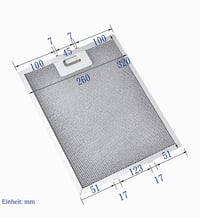Amazinpure aluminijski metalni filter za masnoću za napu 320x260 mm – kompatibilan s markama Ariston, Belling, Candy, Hoover, Hotpoint 2