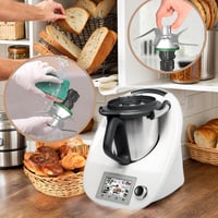 Amazleer Thermomix TM5/TM6 rozsdamentes acél cserepenge tisztítókefével - ezüst 5