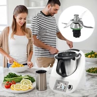 Amazleer Thermomix TM5/TM6 rozsdamentes acél cserepenge tisztítókefével - ezüst 6