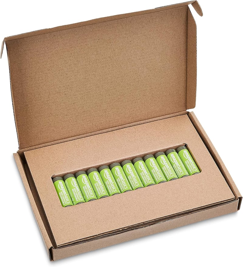 Amazon Basics 12 db 2400mAh AA NiMH Akkumulátor Újratölthető 400x - 12 pcs., AA