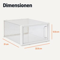 Amazon Basics sada 12 malých priehľadných stohovateľných skladacích boxov na topánky 5