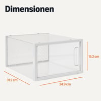Amazon Basics 12 kom. sklopivih kutija za cipele koje se mogu slagati jedna na drugu, veličina M, prozirne 5
