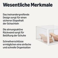 Amazon Basics 12 kom. sklopivih kutija za cipele koje se mogu slagati jedna na drugu, veličina M, prozirne 2