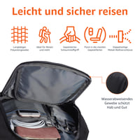 Amazon Basics 15,6-palcový vodoodolný batoh na notebook s hrudným popruhom a úchytom na batožinu na cesty, do školy a do kancelárie – čierny 3