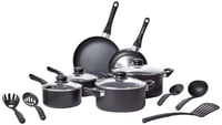 Amazon Basics 15 részes tapadásmentes bevonatos edénykészlet, fekete 1