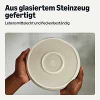 Amazon Basics 18-dielna súprava glazovaného kameninového riadu pre 6 osôb, vhodná do umývačky riadu, farba slonová kosť 3