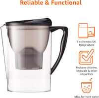 Amazon Basics 2,3L Vízszűrő Kancsó BPA Mentes Fekete + Szűrőbetét - Black 4
