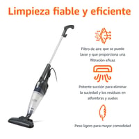 Tyčový vysávač Amazon Basics 2 v 1 s ECO motorom a vymeniteľným filtrom – čierny 3