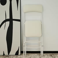 Amazon Basics skladacia stolička s opierkou na nohy, 2 kusy, nosnosť 300 lb, výška 24 palcov, biela 2