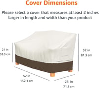 Amazon Basics 2 személyes pad huzat bézs szín - 2 seater 2