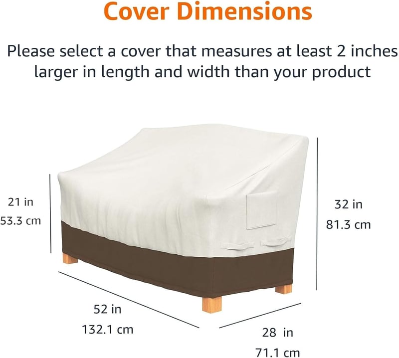 Amazon Basics 2 személyes pad huzat bézs szín - 2 seater