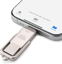 Amazon Basics 256GB USB-C és USB-A Dual Port Pendrive Champagne Silver - 256 GB 3