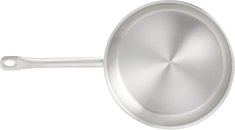 Amazon Basics 28 cm rozsdamentes acél serpenyő alumínium maggal