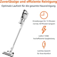 Amazon Basics 2in1 Vezeték Nélküli Porszívó 150W DC Motor Fehér-Fekete 3