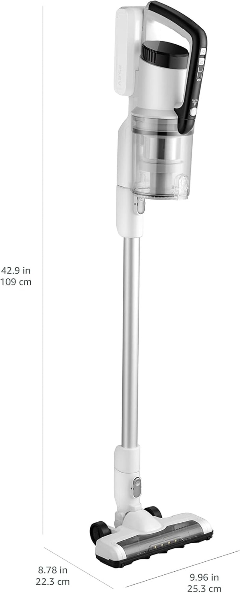 Amazon Basics 2in1 Vezeték Nélküli Porszívó 150W DC Motor Fehér-Fekete