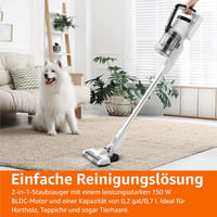 Amazon Basics 2in1 Vezeték Nélküli Porszívó 150W DC Motor Fehér-Fekete 5