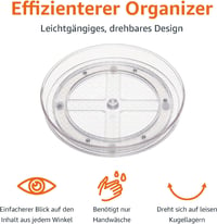 Amazon Basics 2x Forgó Tárológép Átlátszó 30cm Forgatható Szervezőtálca - Durchmesser: 30,5 cm; 2 Stück 2