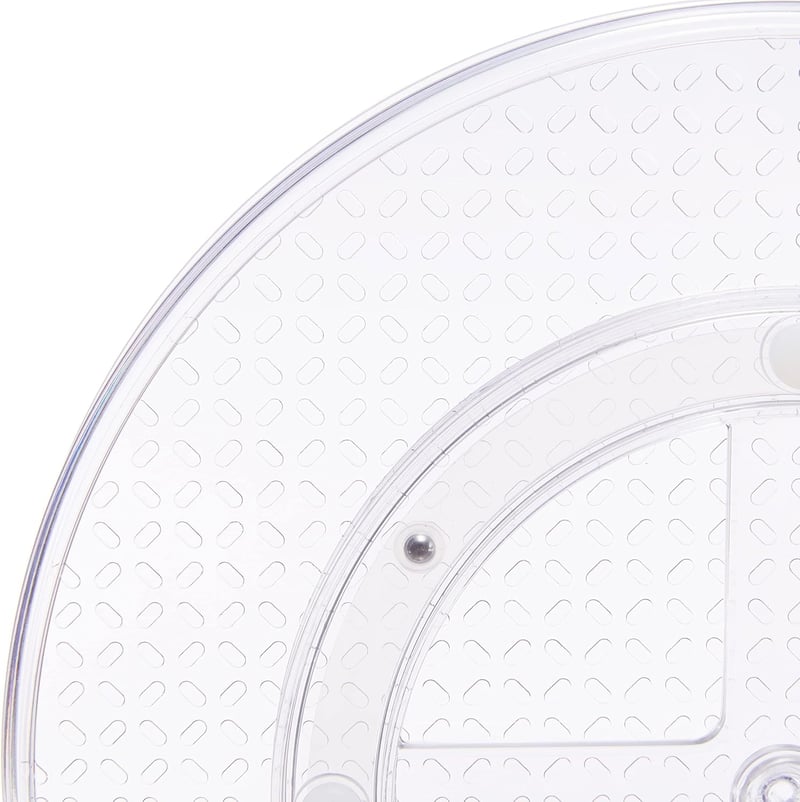 Amazon Basics 2x Forgó Tárológép Átlátszó 30cm Forgatható Szervezőtálca - Durchmesser: 30,5 cm; 2 Stück