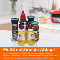 Amazon Basics 2x Forgó Tárológép Átlátszó 30cm Forgatható Szervezőtálca - Durchmesser: 30,5 cm; 2 Stück 6