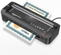 Amazon Basics 3 az 1-ben A4 Laminálógép Vágó, Lyukasztó és Sarokkerekítő Funkcióval - A4, Single, New Collection 5