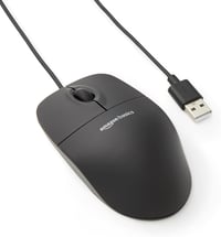 Amazon Basics 3 gombos USB optikai egér Windows és Mac OS X-hez - Fekete - 1 Stück 1