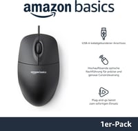 Amazon Basics 3 gombos USB optikai egér Windows és Mac OS X-hez - Fekete - 1 Stück 2