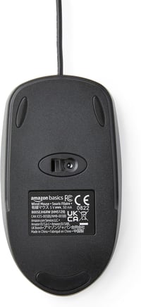 Amazon Basics 3 gombos USB optikai egér Windows és Mac OS X-hez - Fekete - 1 Stück 4