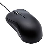 Mouse cu fir Amazon Basics cu 3 butoane, USB - Silențios, Negru - Dimensiune standard 1
