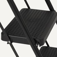 Scară pliabilă cu 3 trepte Amazon Basics, structură din oțel, cu picioare antiderapante, capacitate de 150 kg, înălțime 100,8 cm, EN 14183, negru 3