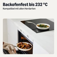Amazon Basics 3 részes kerámia tapadásmentes serpenyő készlet, minden tűzhelyhez, mosogatógépben mosható, elefántcsont színű 3