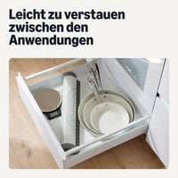 Set de 3 tigăi antiaderente din ceramică Amazon Basics, compatibile cu toate plitele, lavabile în mașina de spălat vase, gri in 5