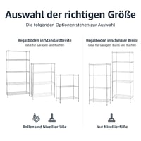 Trojposchodový výškovo nastaviteľný vozík s policami Amazon Basics na kolieskach, 83x34x59 cm, max. nosnosť 453 kg, chróm 5