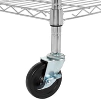 Amazon Basics 3 szintes étkezési kiszolgáló kocsi levehető fa tetőlappal, magasságállítható és 2 krómozott polccal, 79,5 kg teherbírás, 53x38x92 cm, fa/króm 3