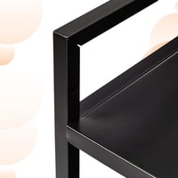 Amazon Basics 3-poschodový čierny kovový servírovací vozík, kuchynský regál 4