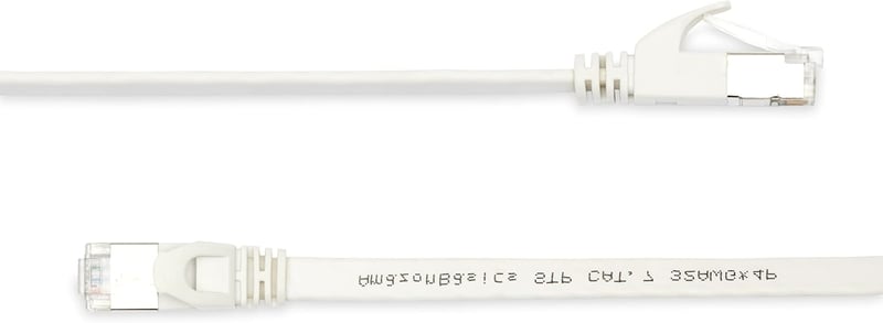 Amazon Basics 30,5m fehér CAT7 Gigabit Ethernet hálózati kábel RJ45 - 30,5 m