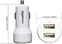 Încărcător auto USB Amazon Basics 30W, 1 cablu USB-C (18W) cu funcție Power Delivery și port USB-A (12W) - negru 3