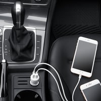 Încărcător auto USB Amazon Basics 30W, 1 cablu USB-C (18W) cu funcție Power Delivery și port USB-A (12W) - negru 4